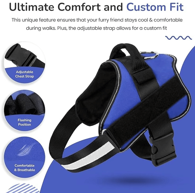 Transform every walk into a joyful experience with our No-Pull Dog Harness, designed for unparalleled comfort and effortless control